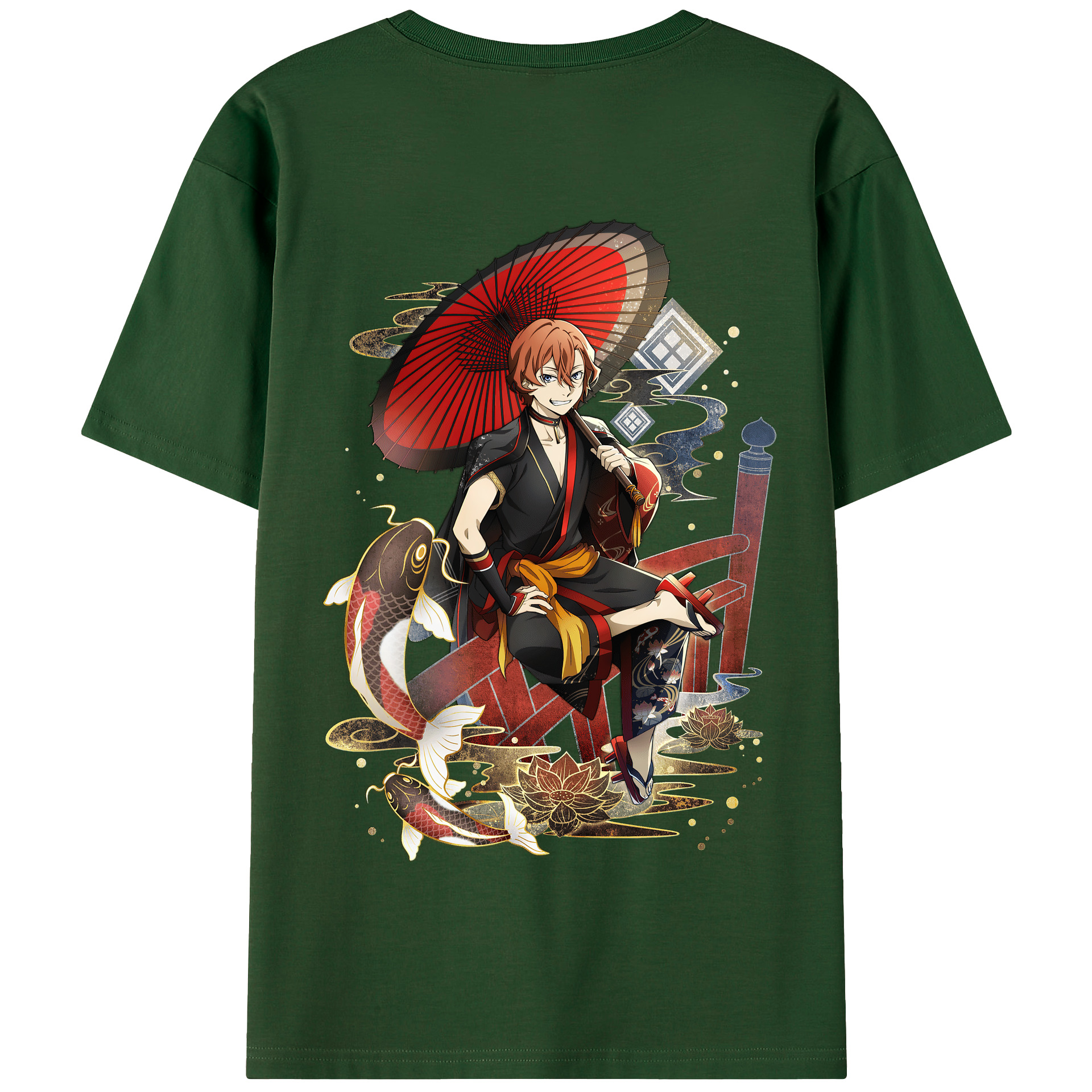 （画像用） 文豪ストレイドッグス Bungo Stray Dogs 綿100％半袖Tシャツ（背面プリント）